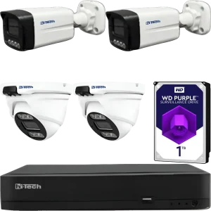 پک دوربین مداربسته هایتک | 4 کانال 5 مگاپیکسل 4K-N