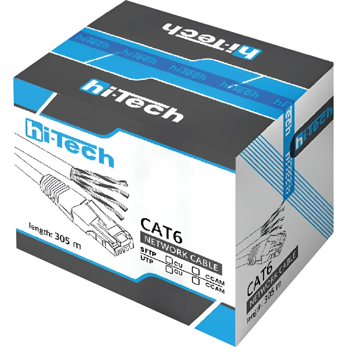 کابل شبکه CAT6-SFTP هایتک مدل HC-540-S حلقه 305 متری