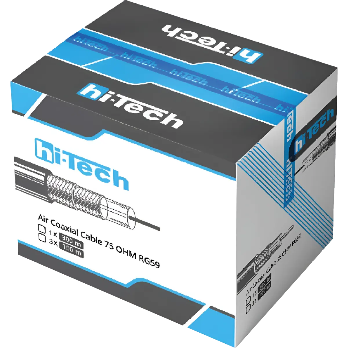 کابل کواکسیال RG59 هایتک مدل HC-800 حلقه 300 متری